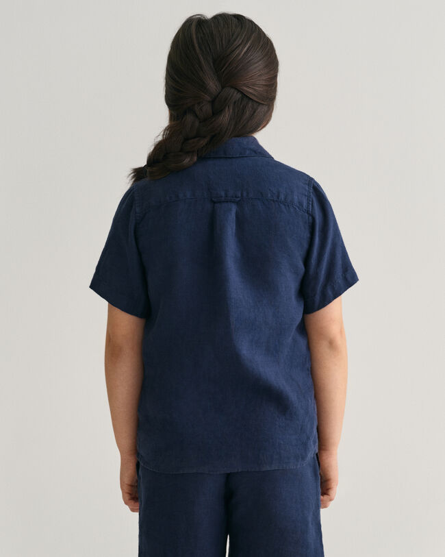 Chemise &agrave; manches courtes en lin Kids