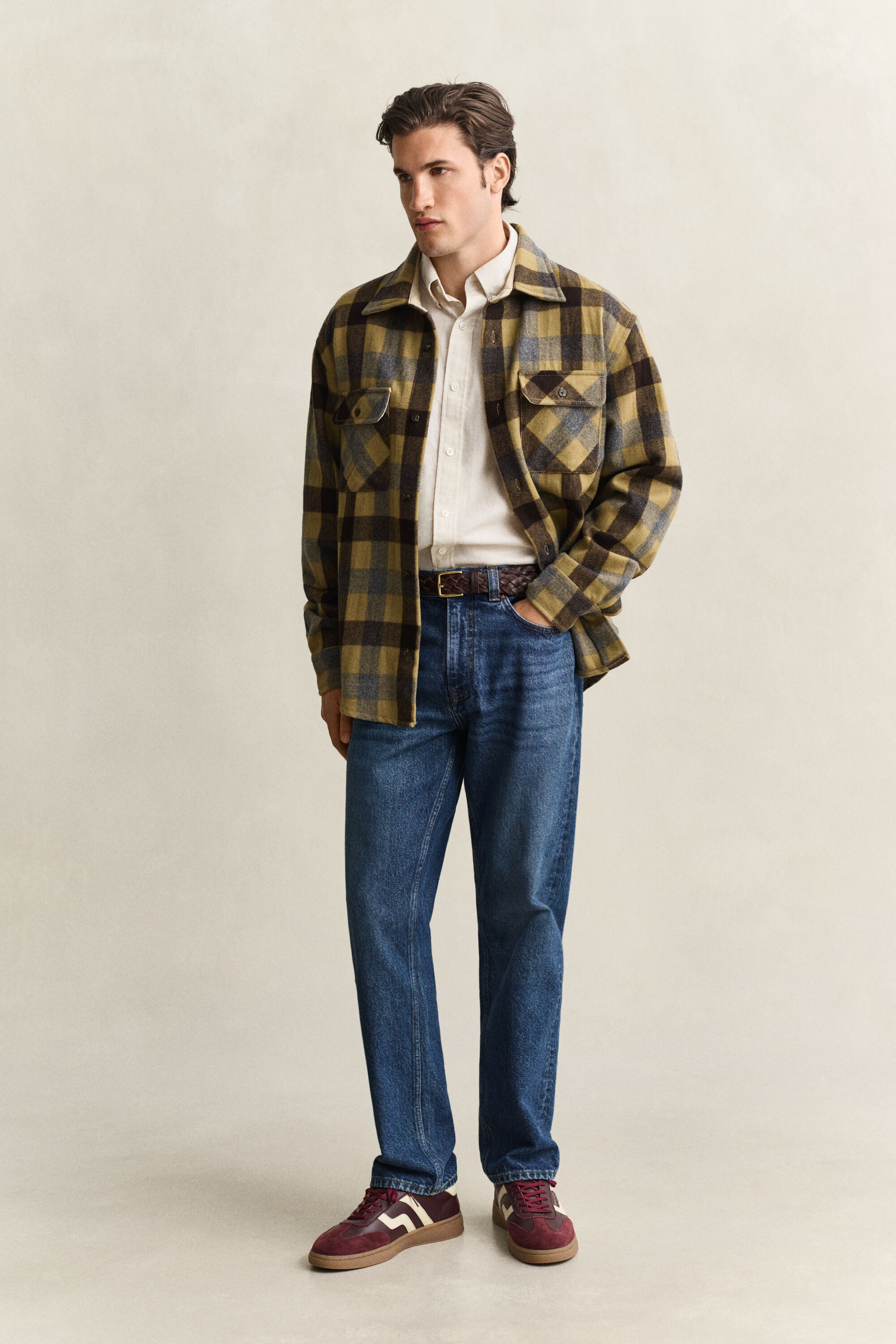 Chemise en laine à carreaux