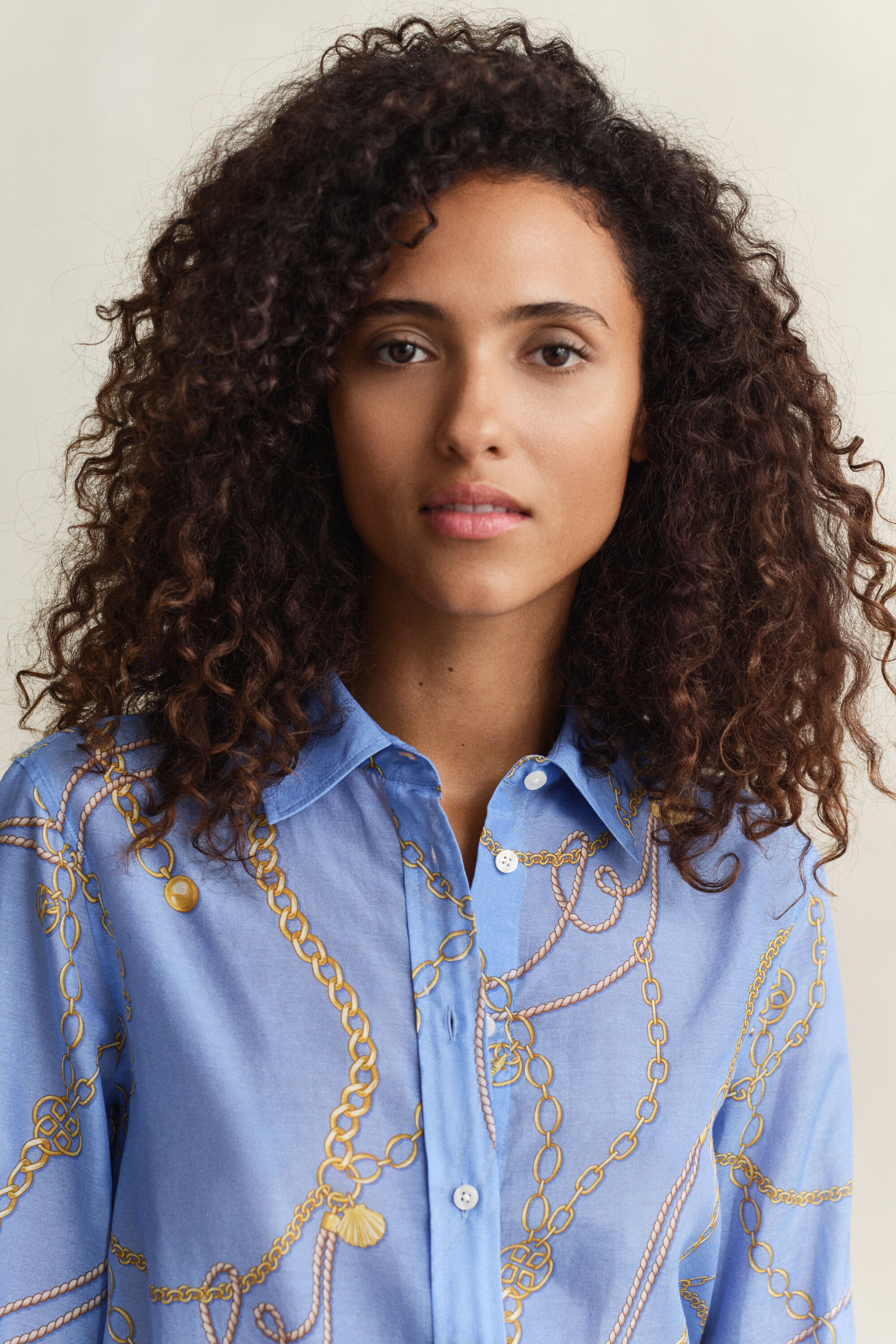 Chemise en coton et soie