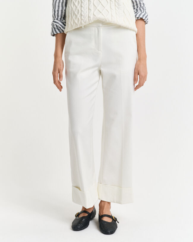 Pantalon à revers avec plis