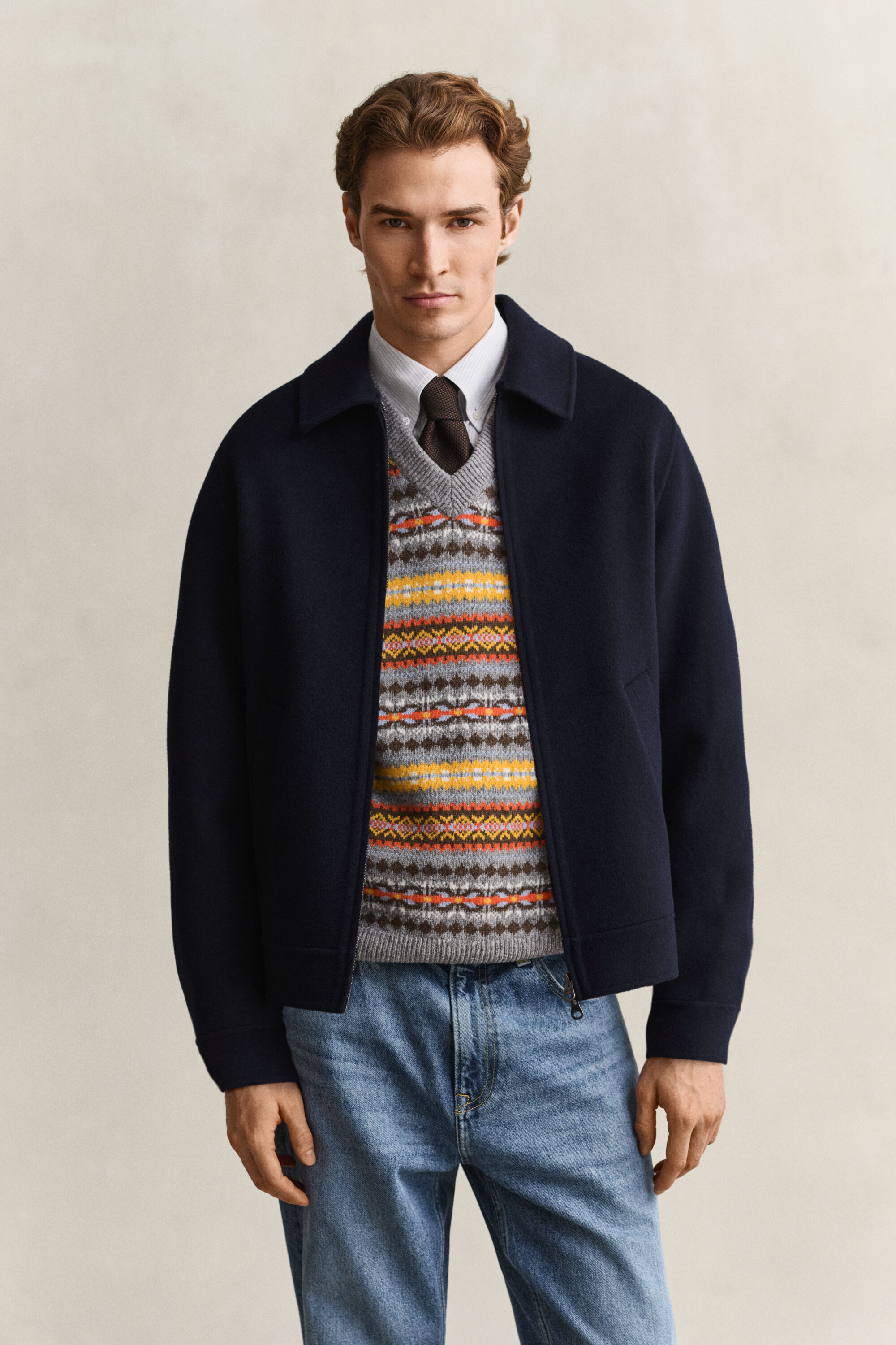 Veste cousue main