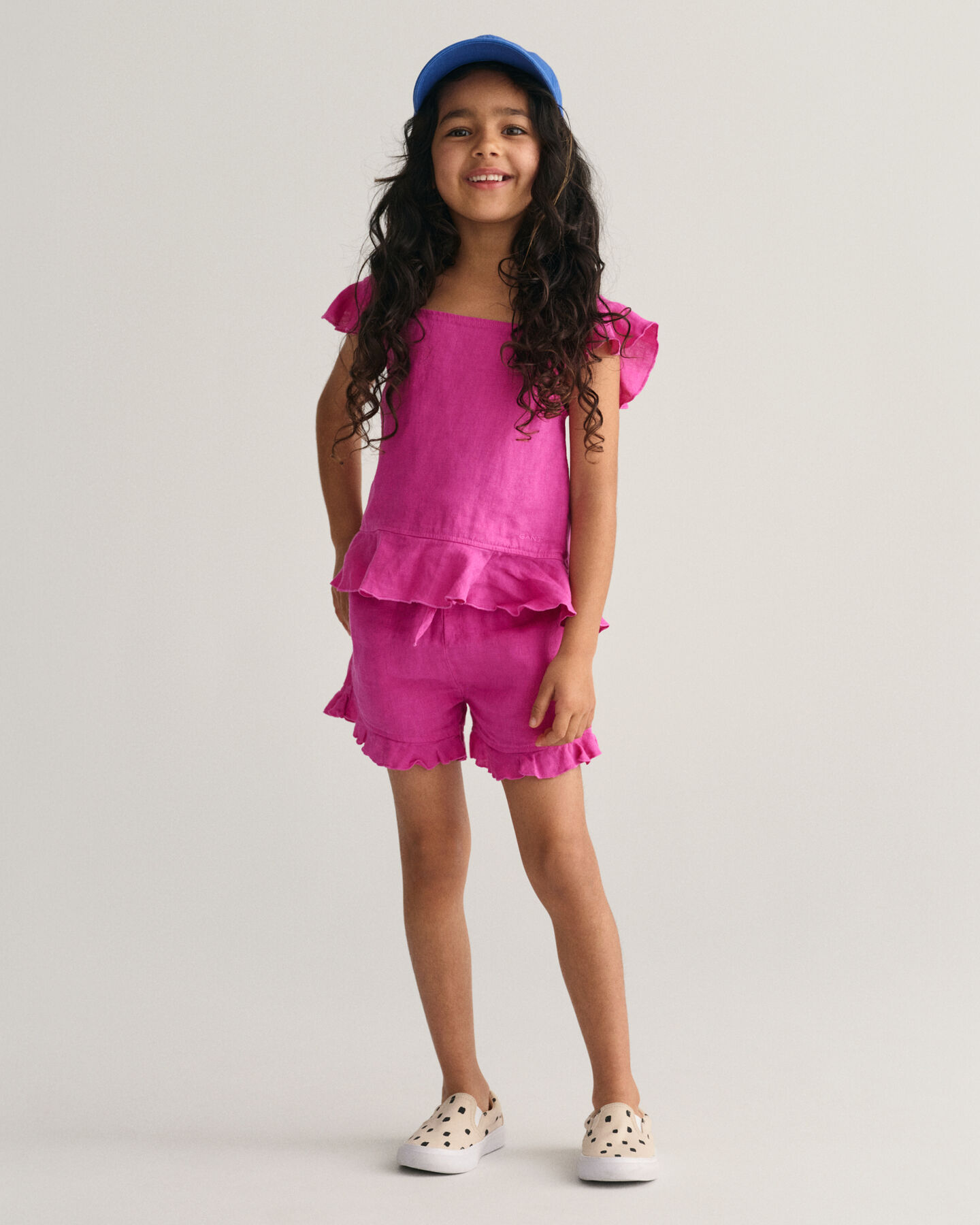 Short en lin volant&eacute; Girls