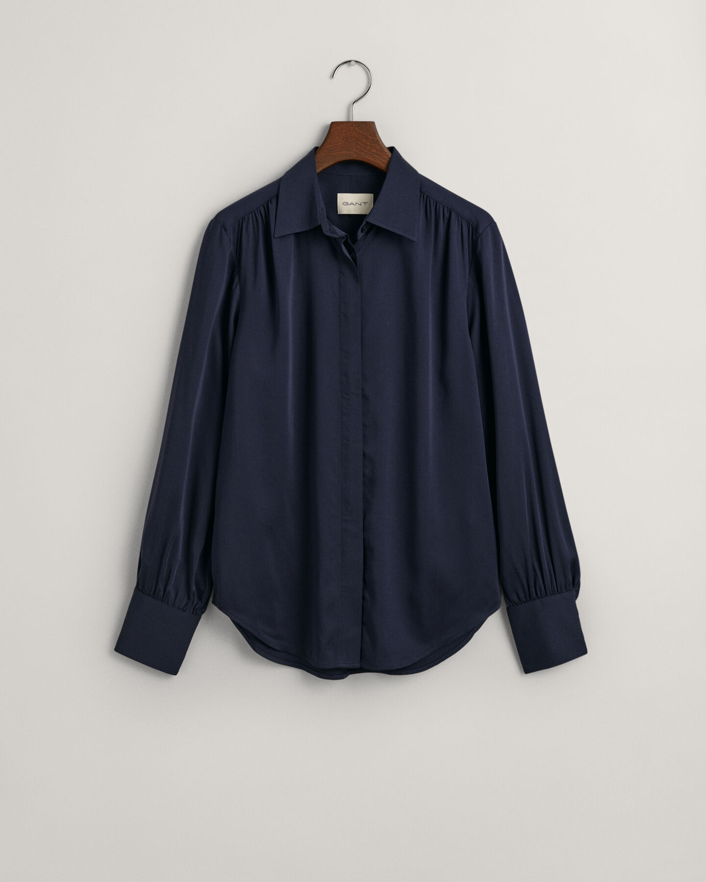 Chemise regular fit en satin