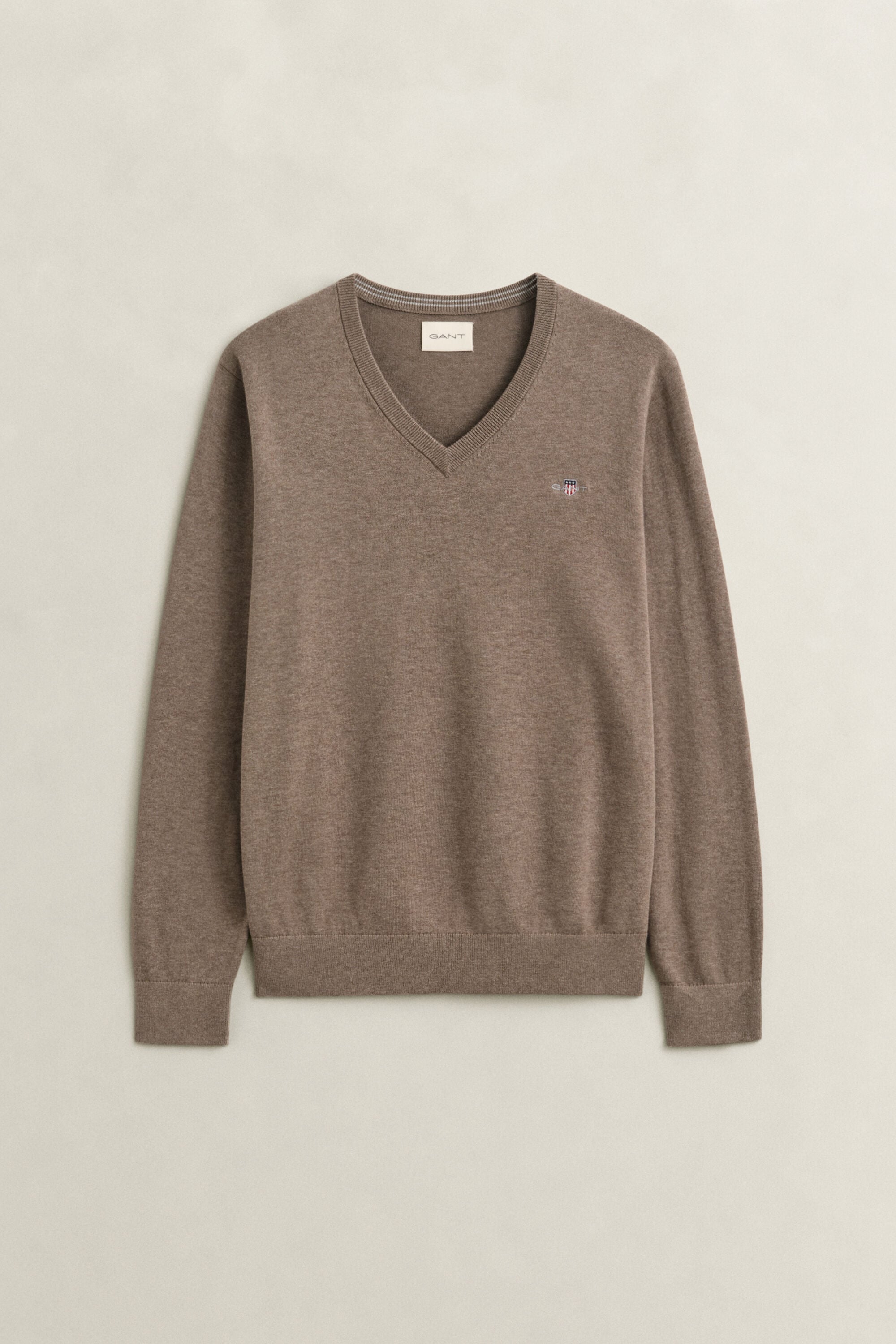 Pull col V en coton classique