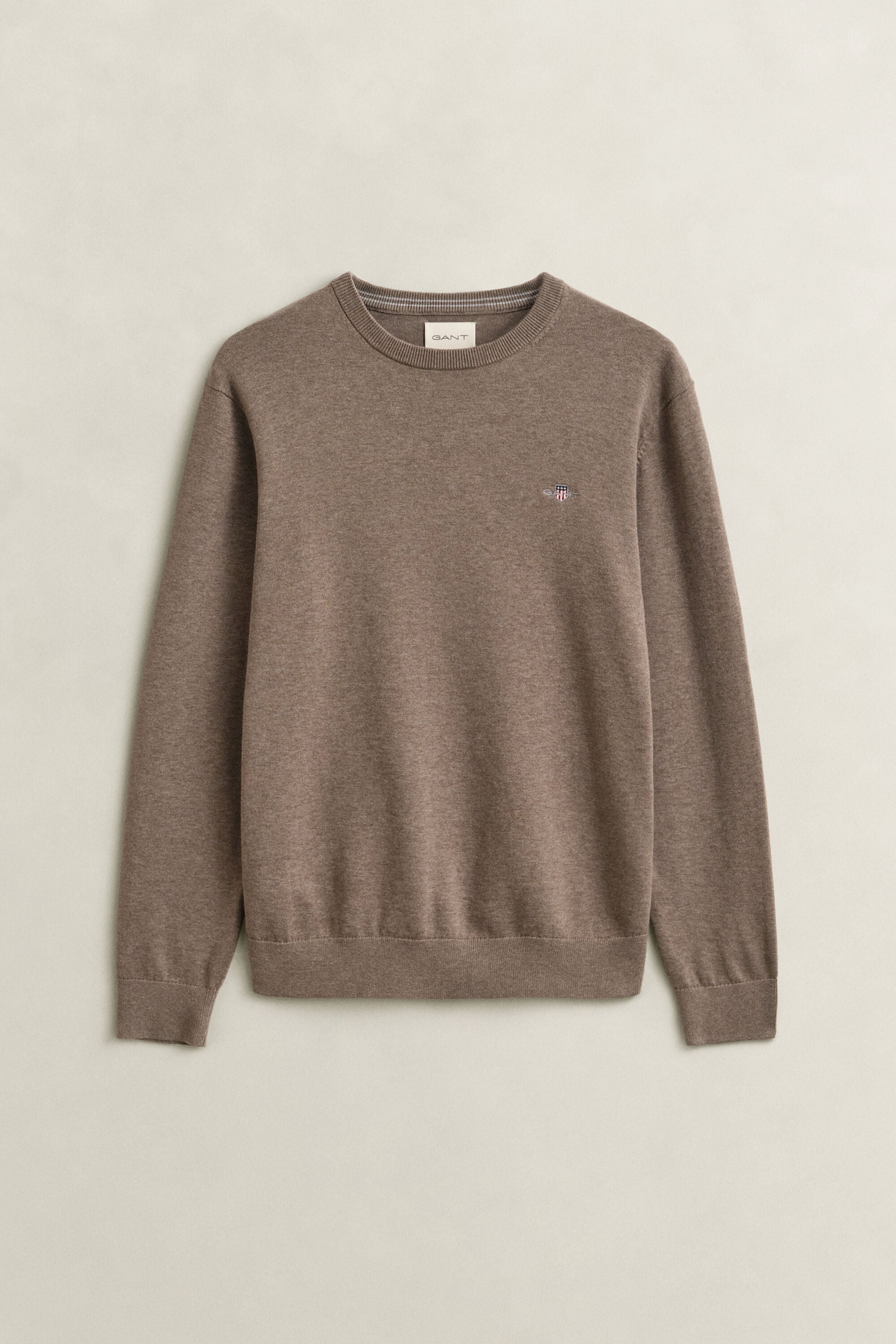 Pull col rond en coton classique