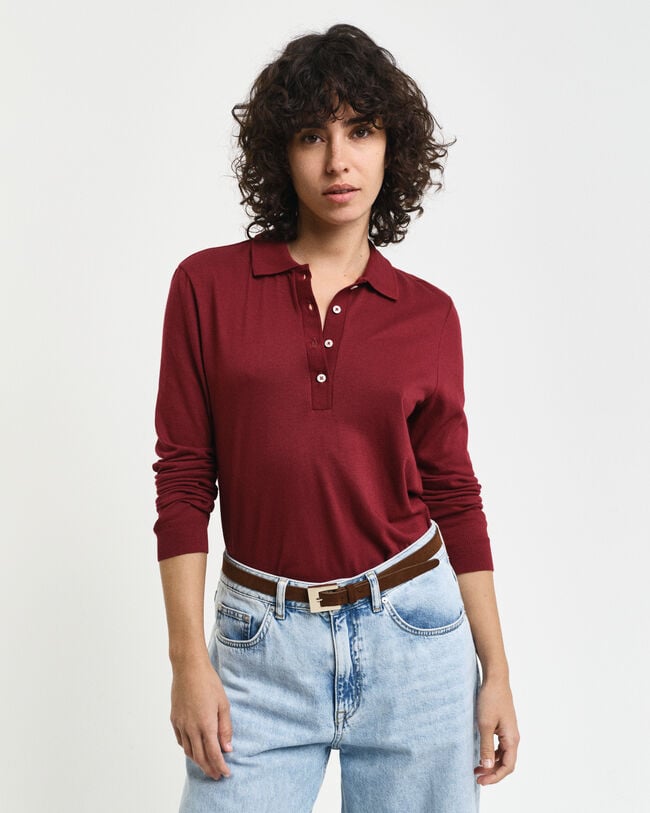 Polo à manches longues sans coutures