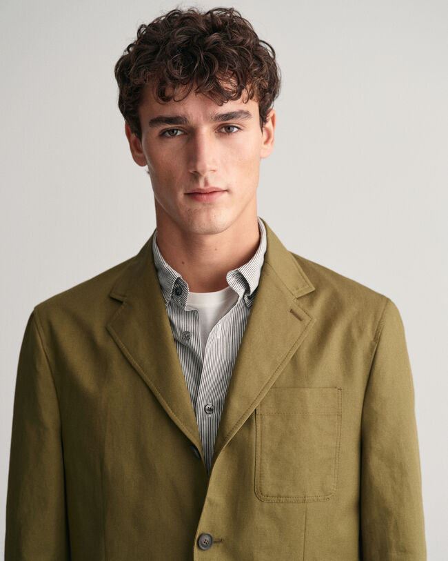 Veste blazer regular fit en coton