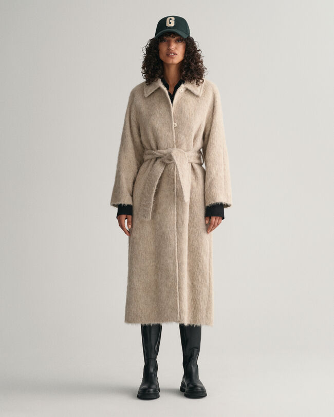 Caban Hairy Textured Car Coat