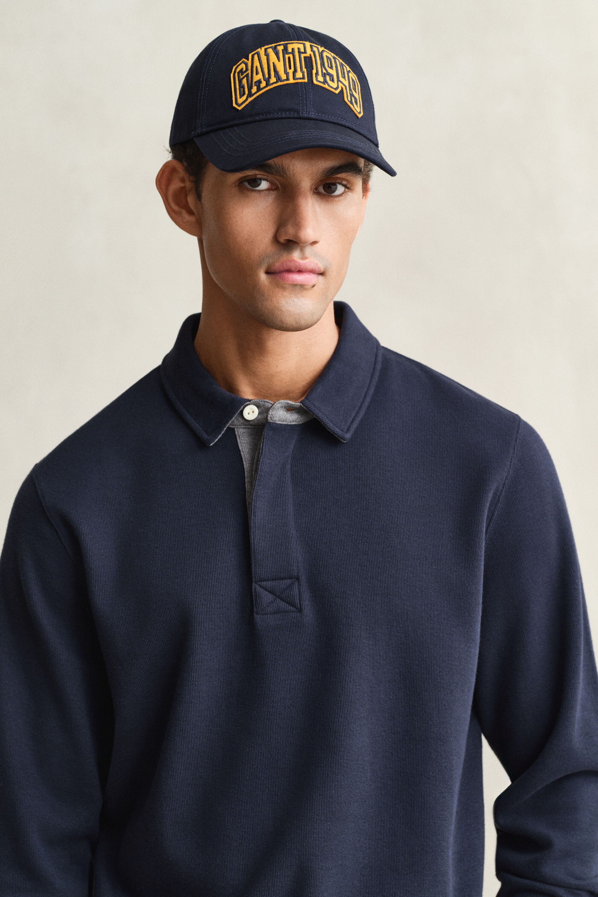 Sweat-shirt léger style polo Sacker Rib