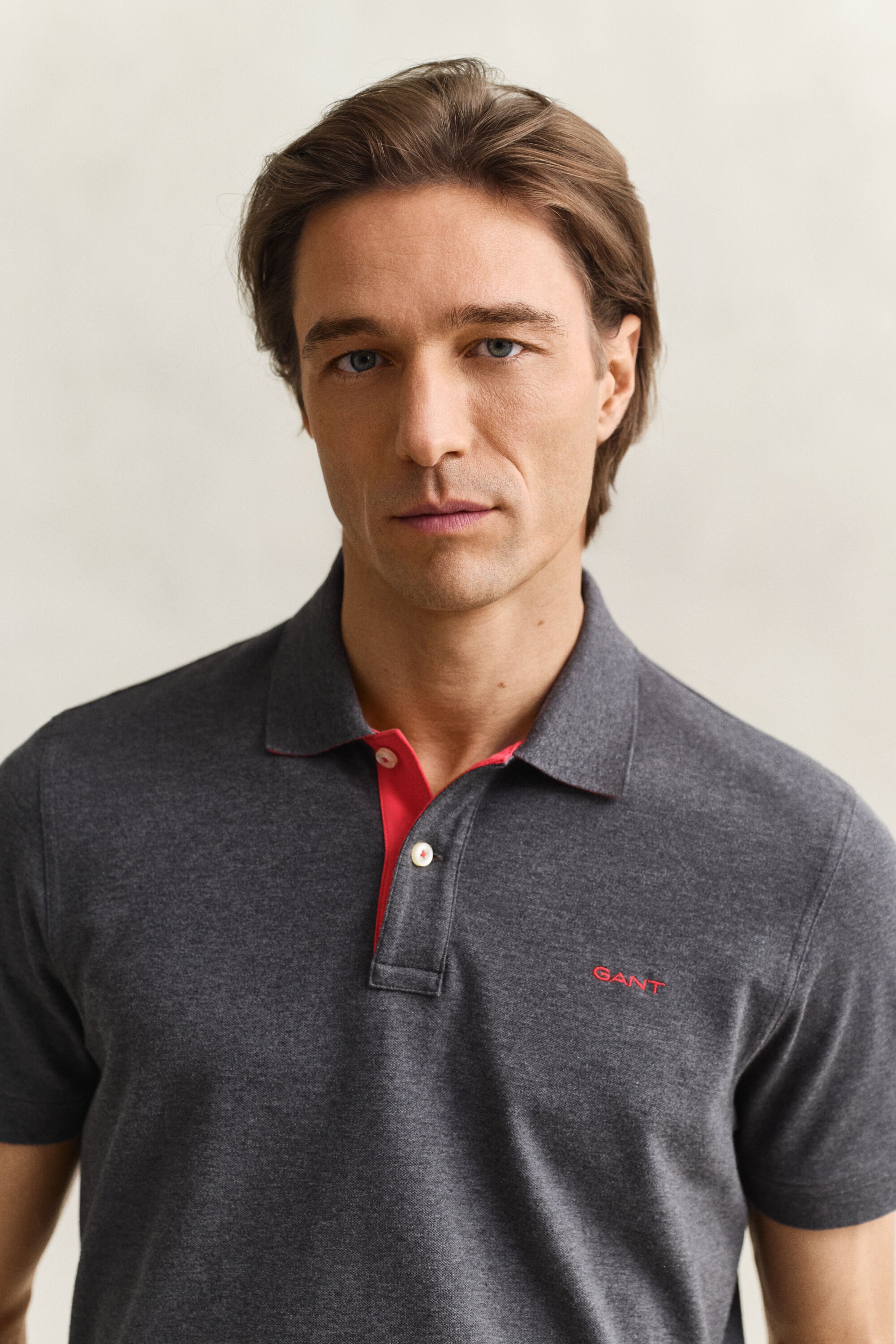 Polo en coton piqué contrastant