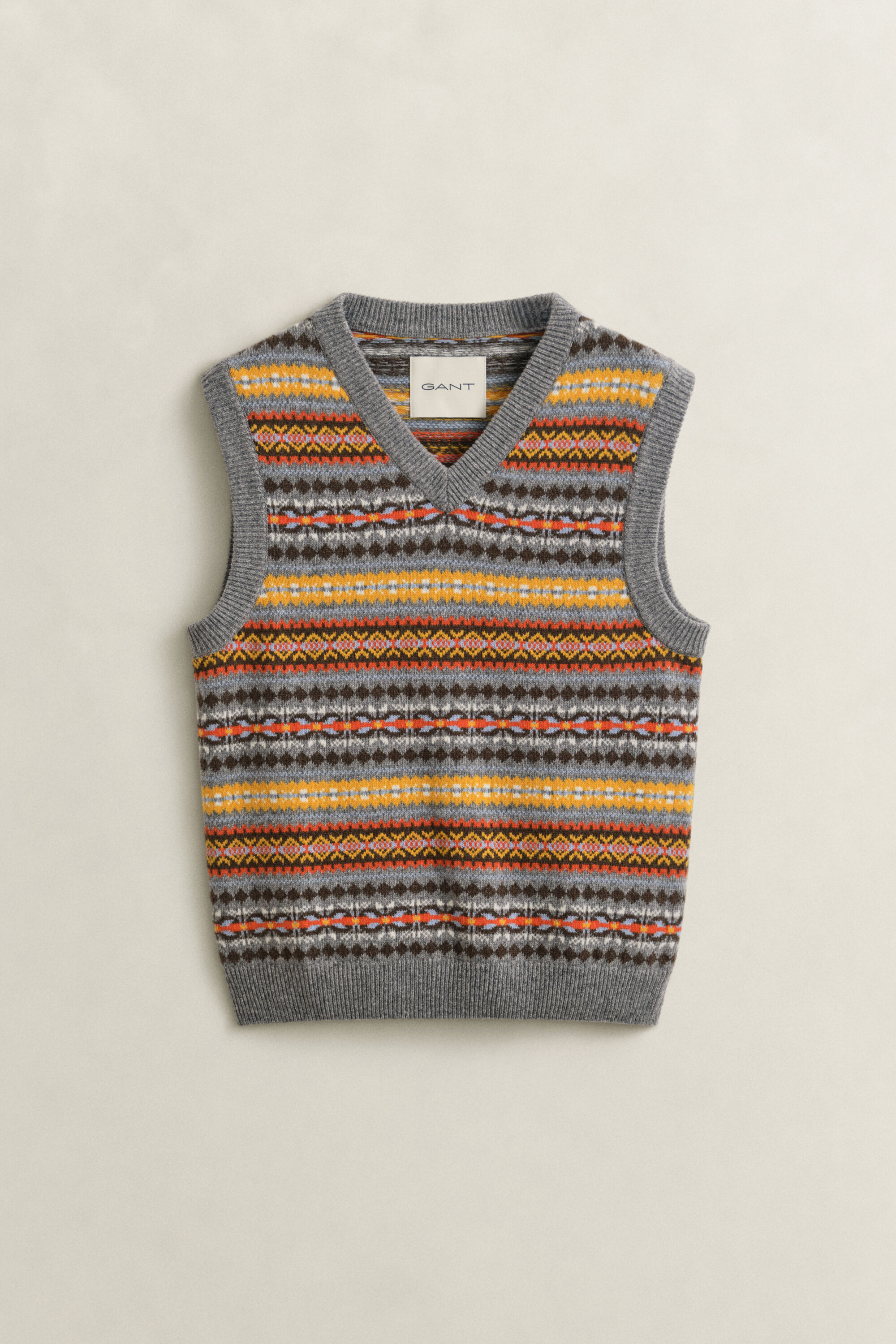 Pull sans manches à motif Fair Isle