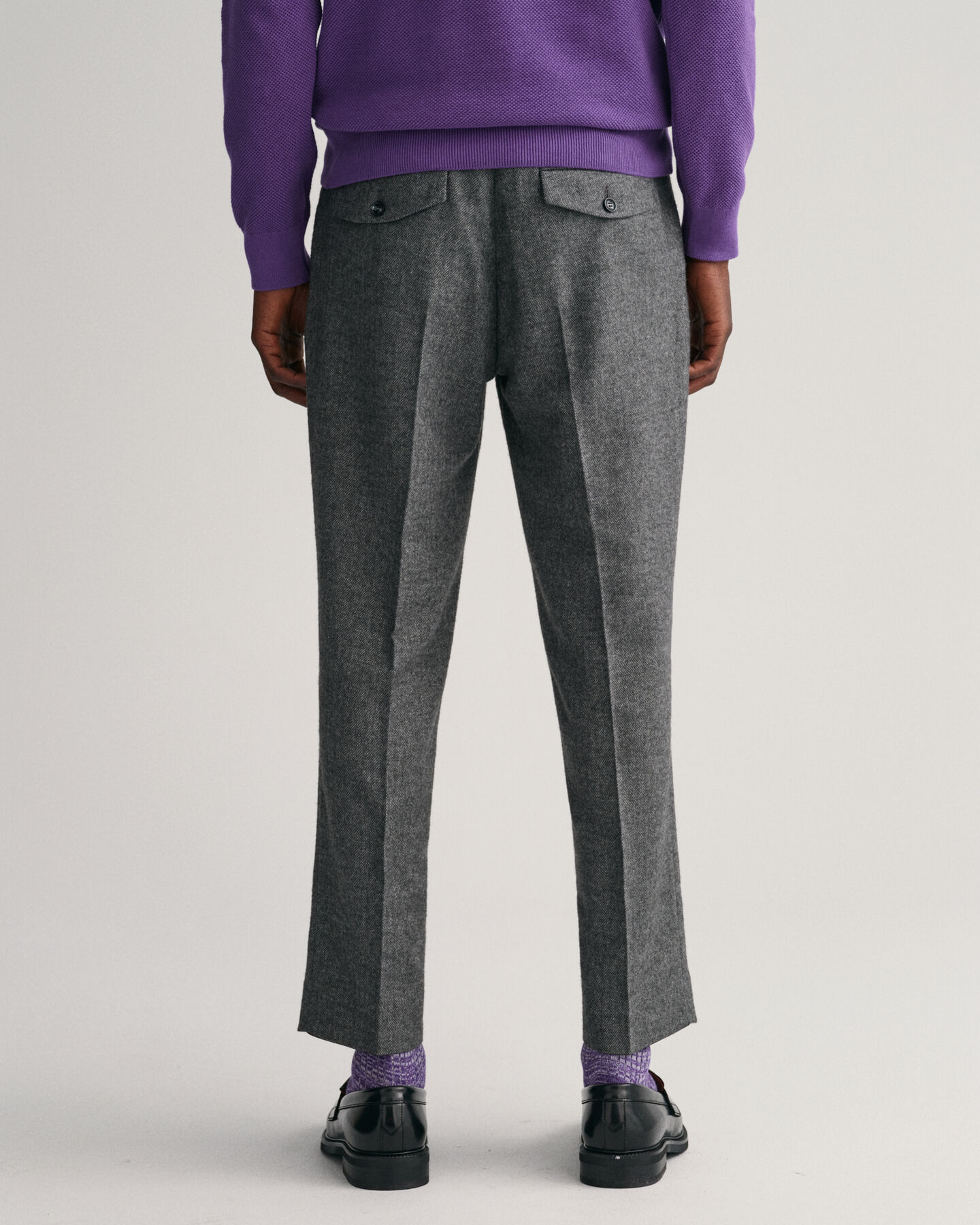 Pantalon ajusté à chevrons