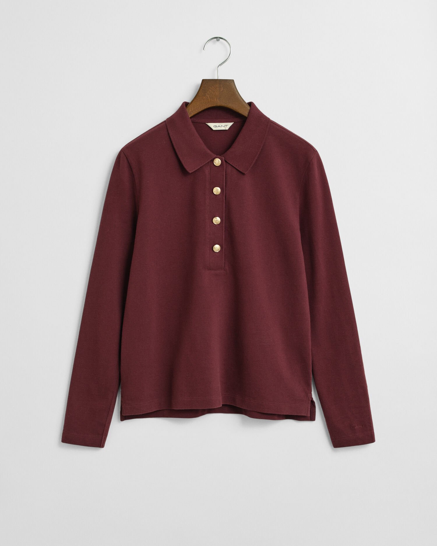 Polo en coton piqué à manches longues