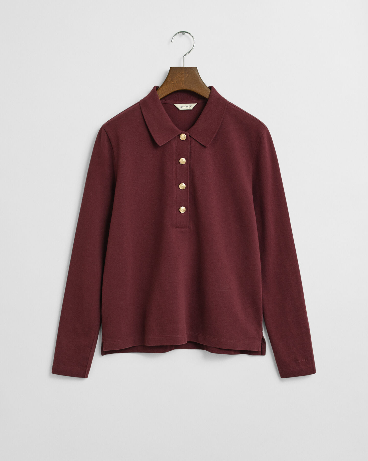 Polo en coton piqué à manches longues