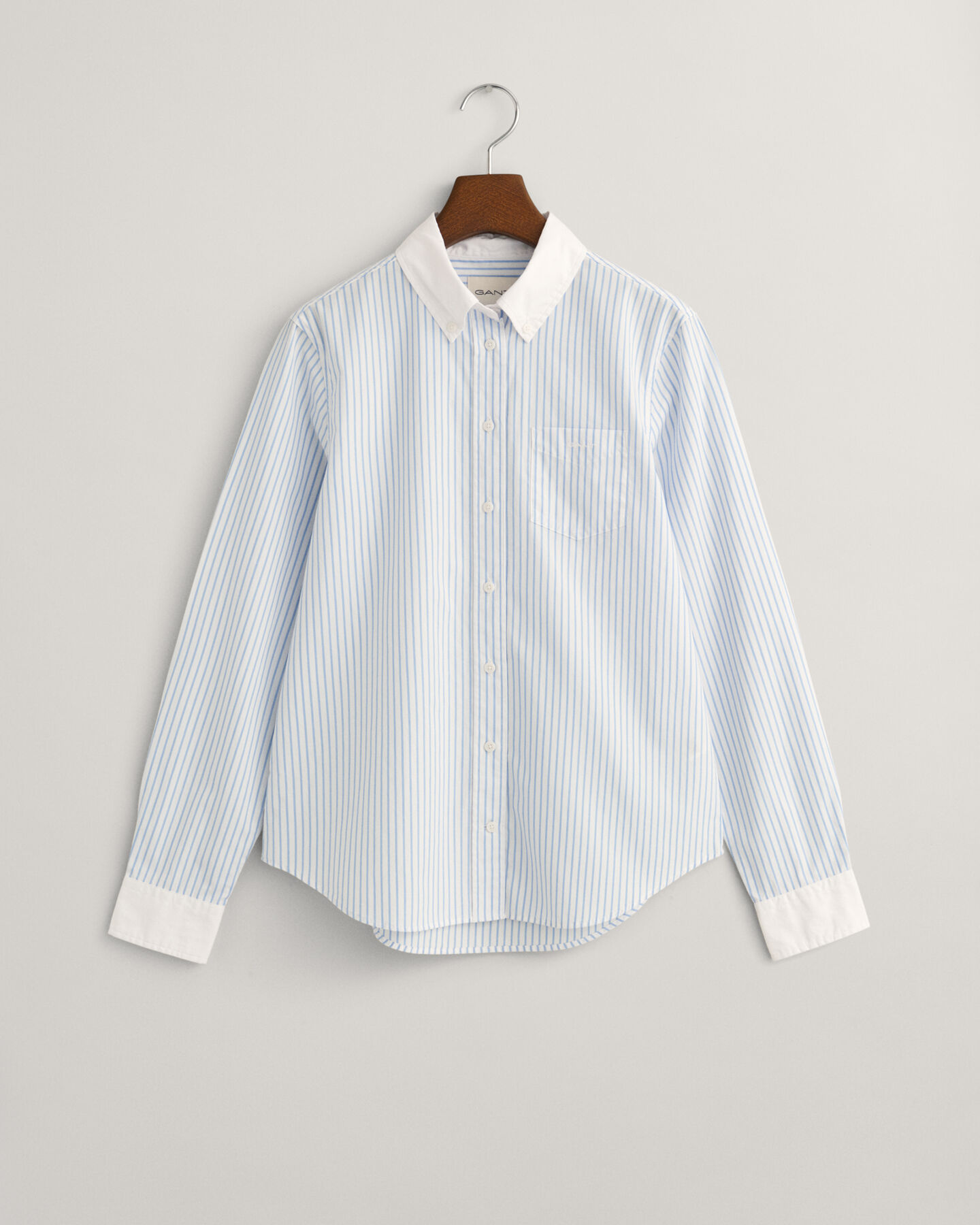 Chemise regular fit &agrave; rayures et col contrastant