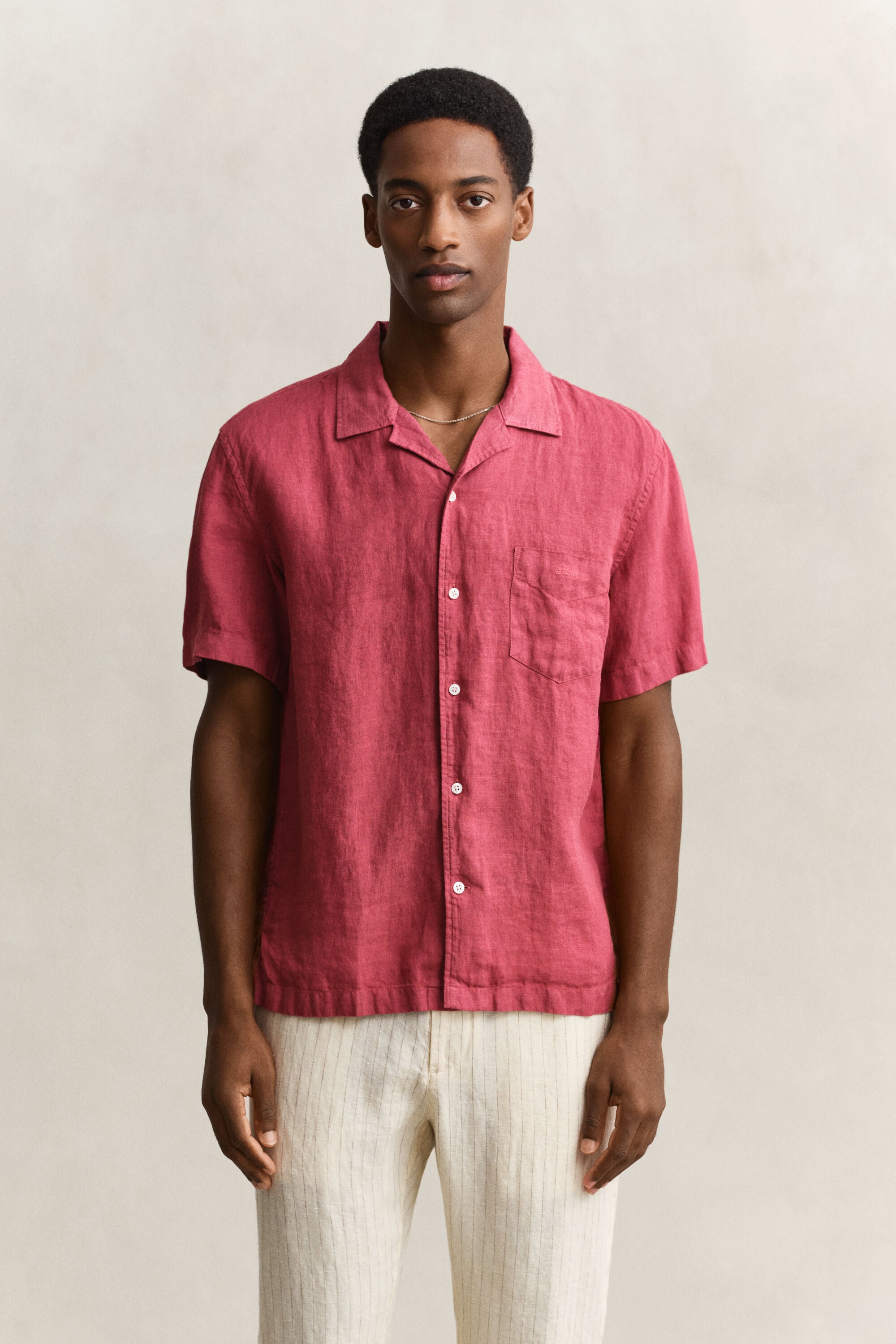 Chemise à manches courtes en lin