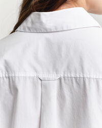 Chemise relaxed fit en popeline avec manches volumineuses