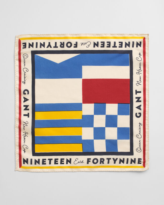 Pochette à imprimé drapeaux nautiques