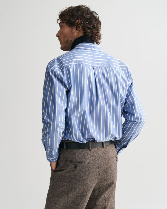 Chemise relaxed fit &agrave; rayures Heritage Poplin
