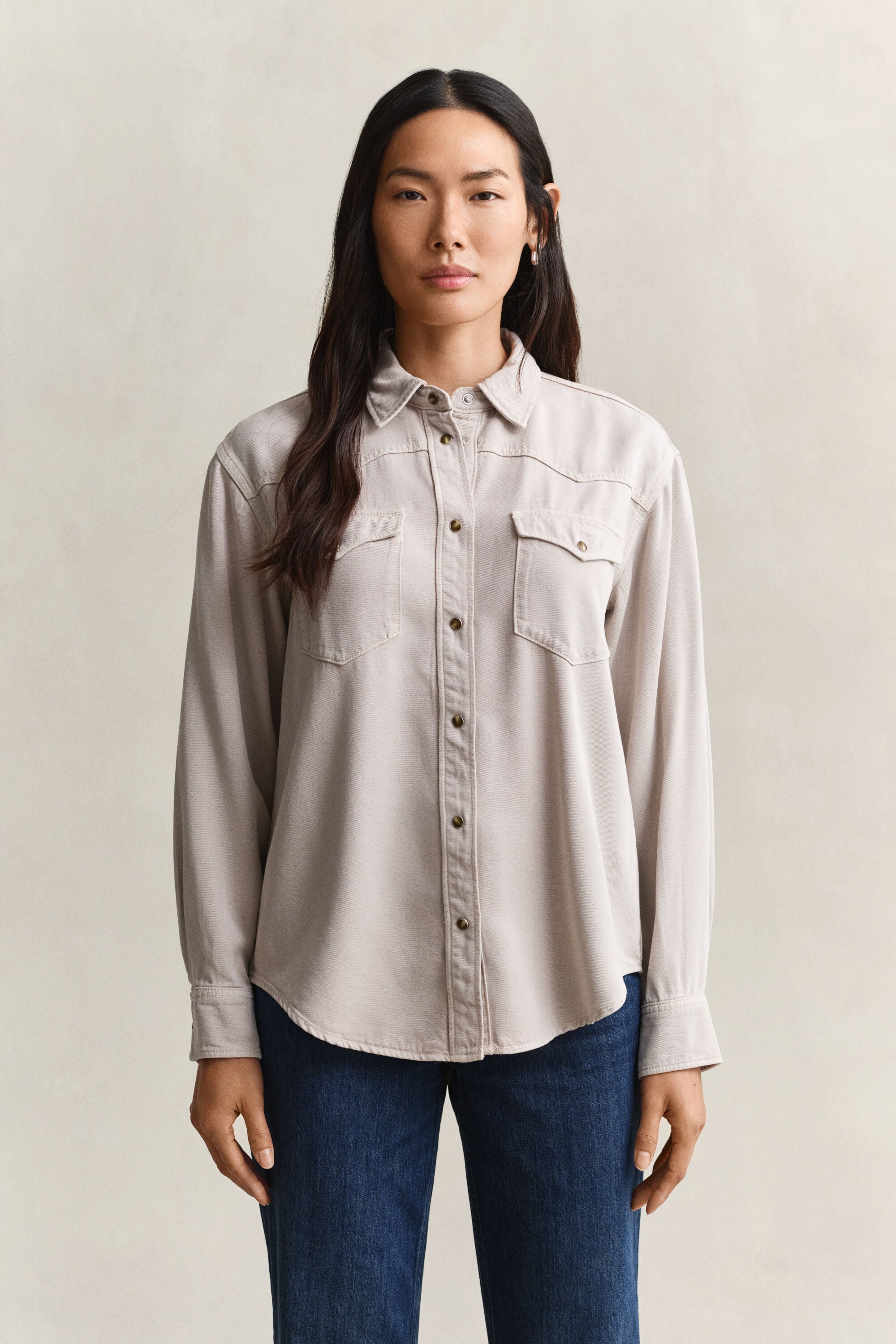 Chemise style ranger en sergé de denim