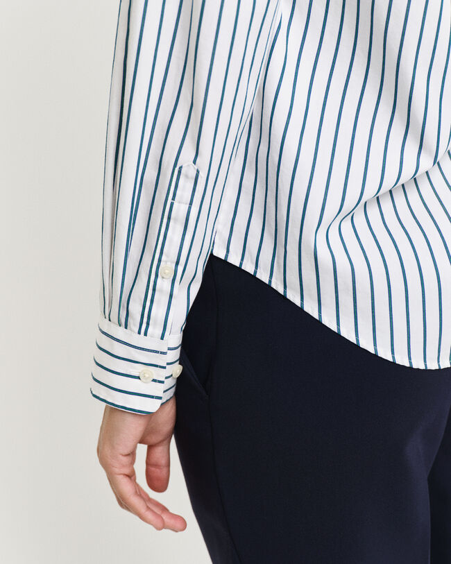 Chemise coupe regular en popeline à rayures classique