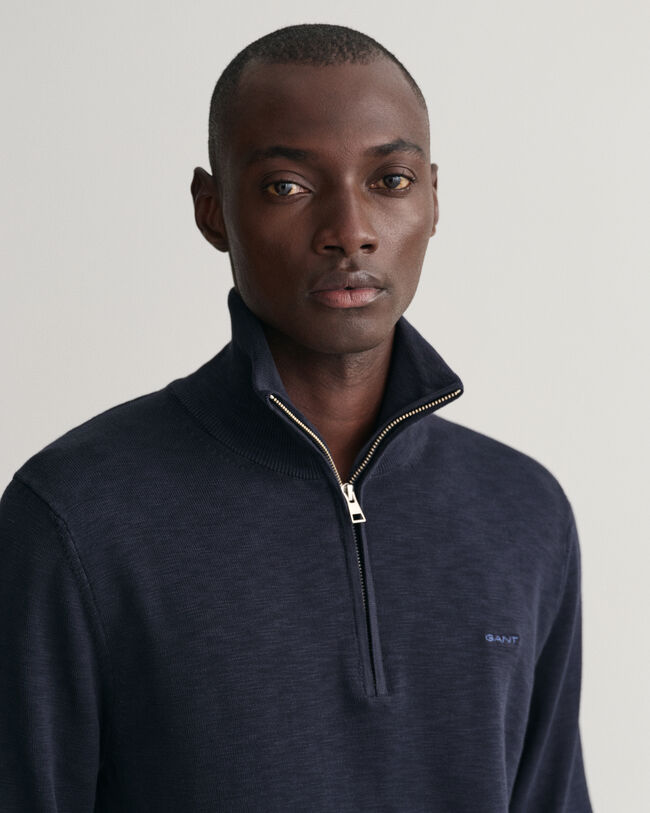 Pull &agrave; demi-zip Cotton Flamme