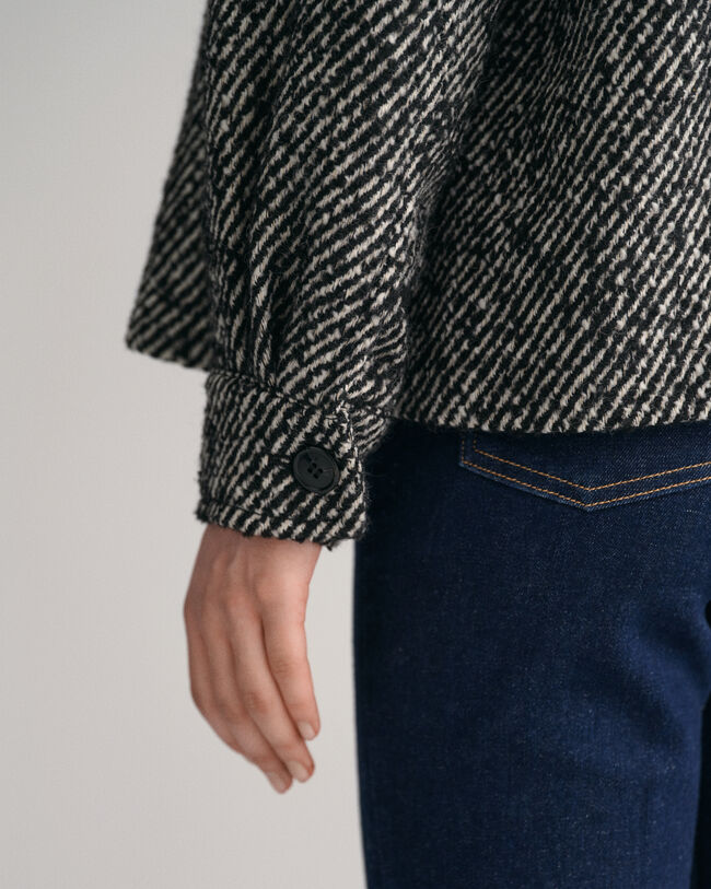 Veste courte en laine avec motif