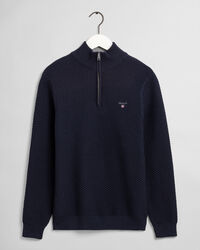 Pull à demi-zip avec motif à Triangle Texture