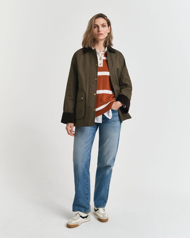 Veste cavalière en coton ciré