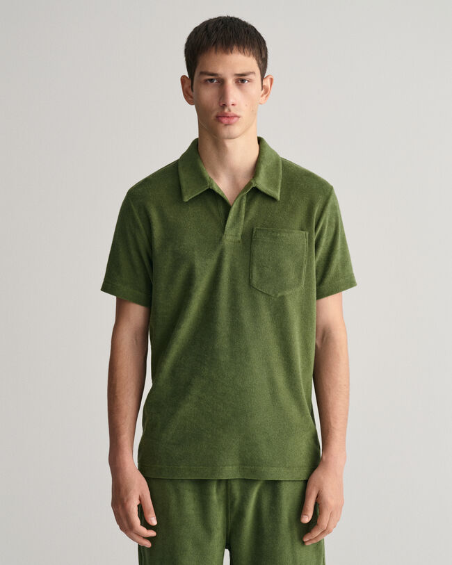 Polo en coton piqu&eacute; Terry Cloth