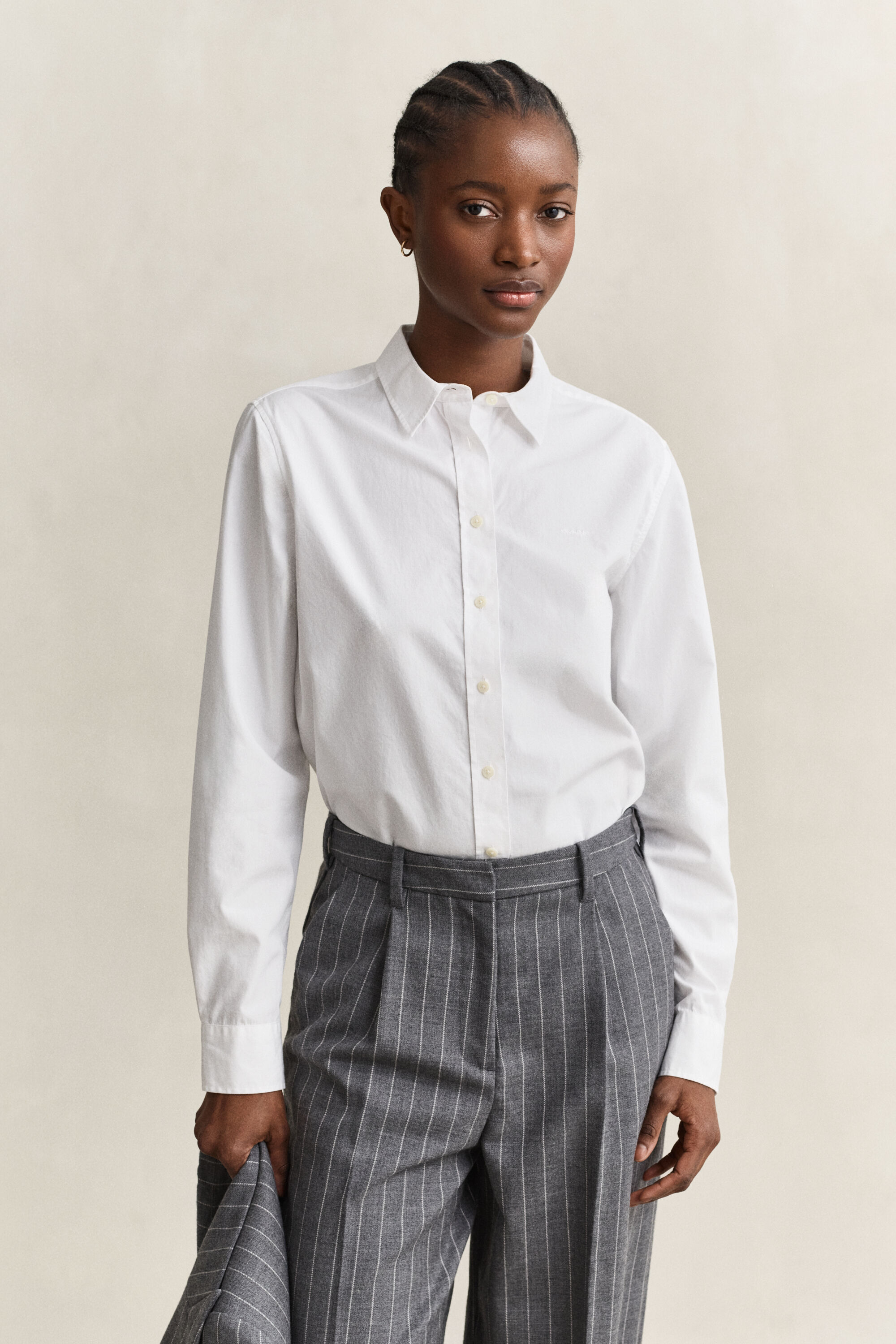 Chemise regular classique en popeline