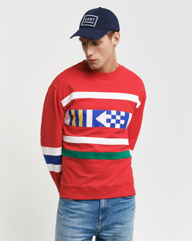 Sweat-shirt ras du cou &agrave; empi&egrave;cements