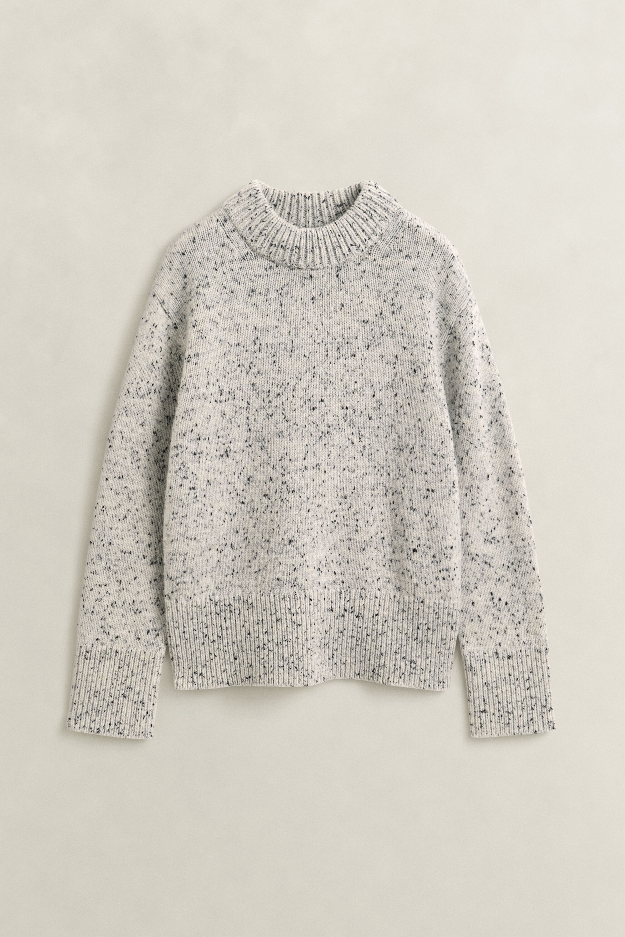 Pull en laine mouchetée mélangée