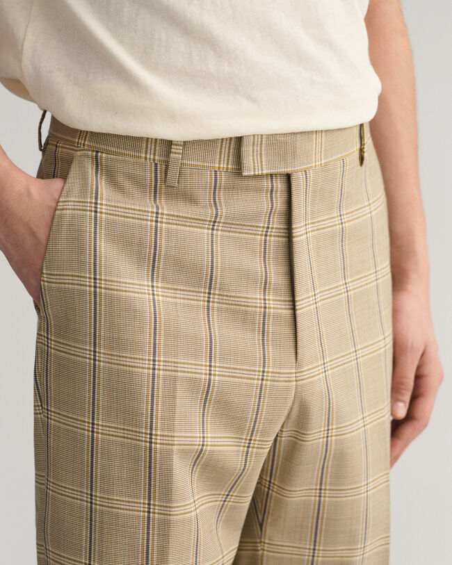 Pantalon élégant à carreaux