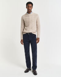 Jean regular fit en velours côtelé