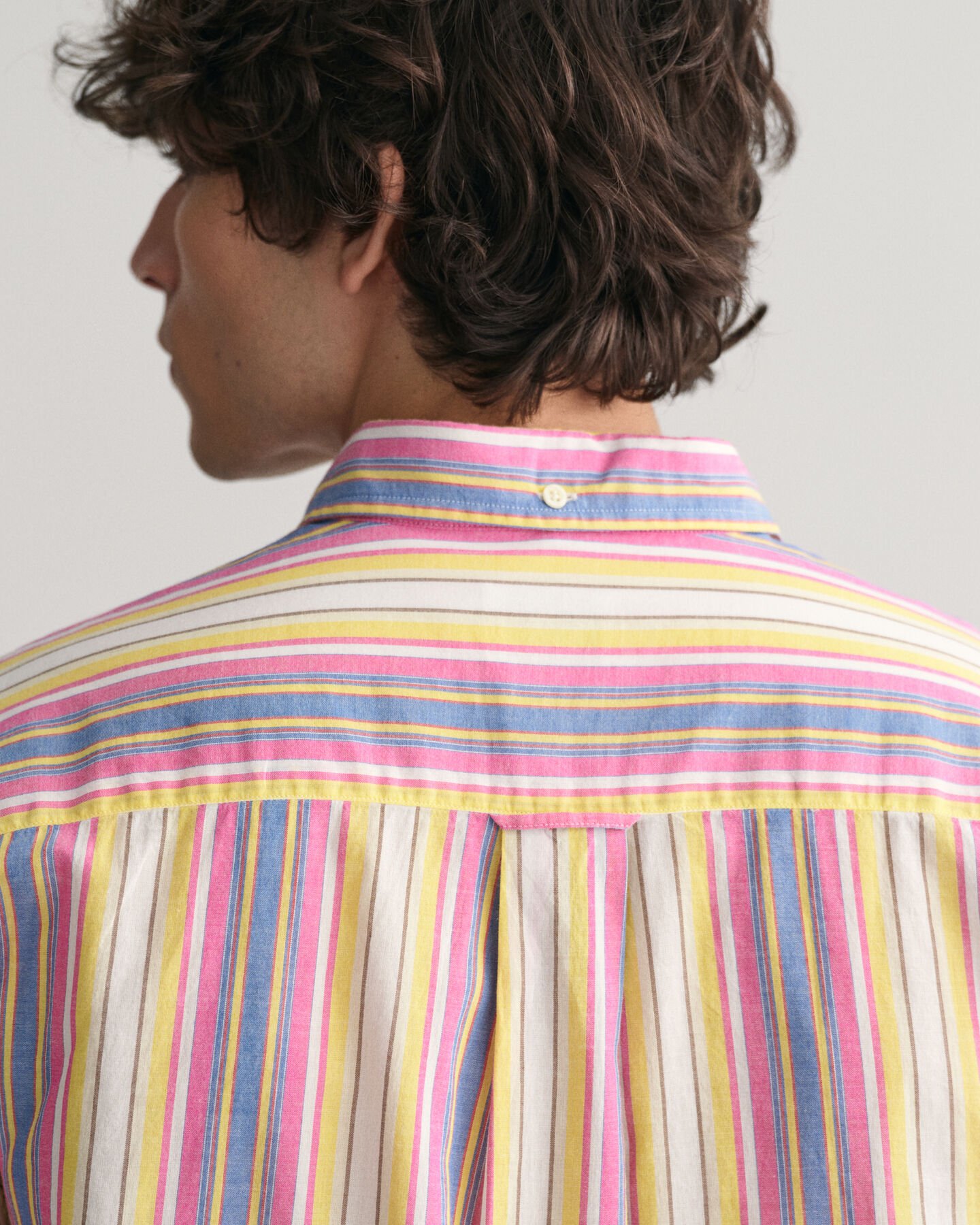 Chemise relaxed fit &agrave; rayures multicolores