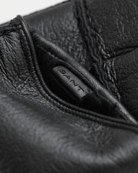 Moufles en cuir et peau lainée