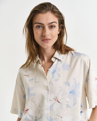 Chemise coupe regular à manches courtes avec imprimé floral