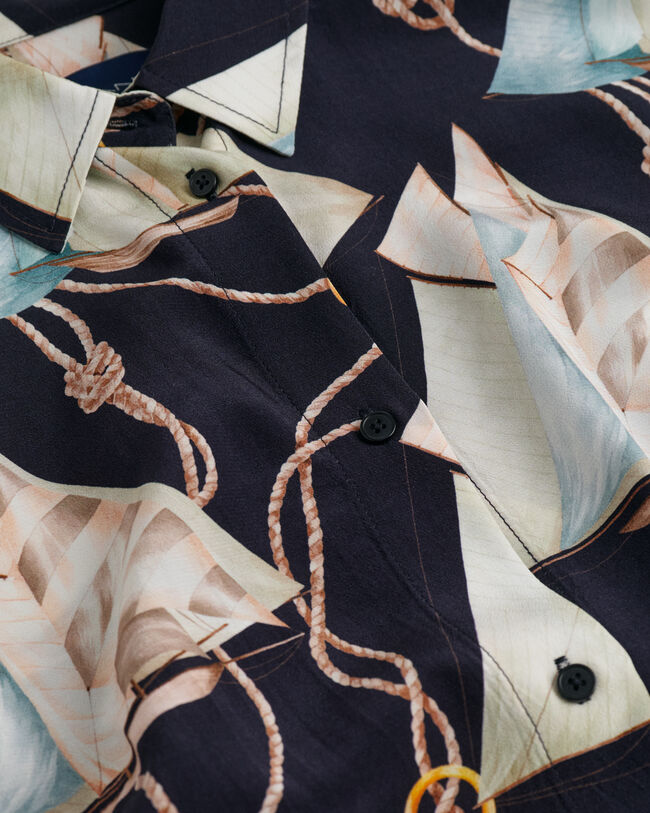 Robe-chemise slim fit Sailing Print