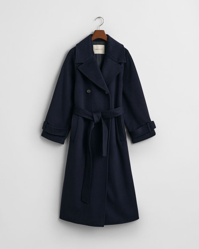 Trench-coat en laine