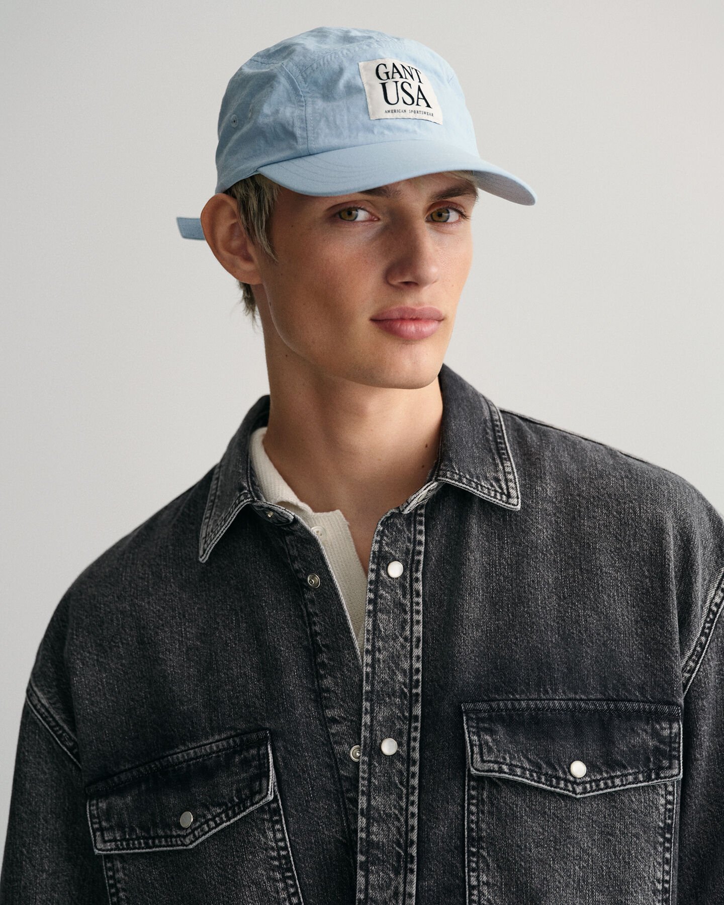 Chemise ultra-ample en denim d&eacute;lav&eacute; Heavy