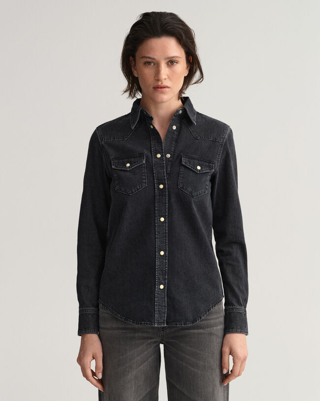 Chemise regular fit en denim