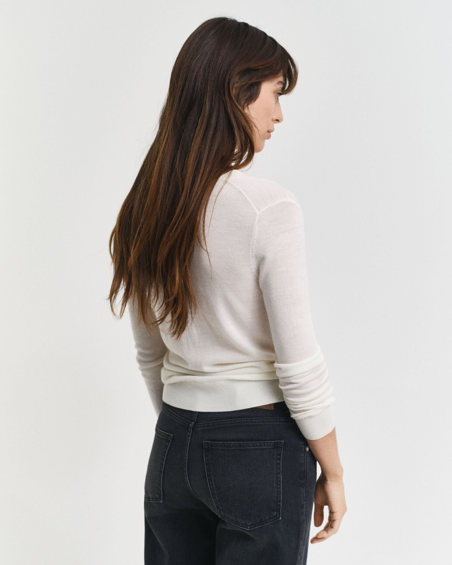 Pull col V en laine mérinos extrafine