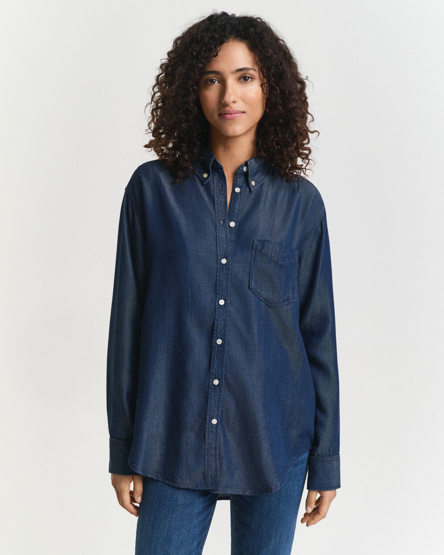Chemise coupe décontractée Indigo