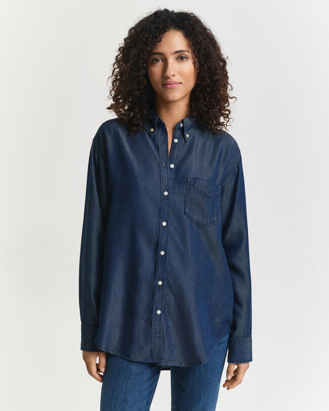 Chemise coupe décontractée Indigo