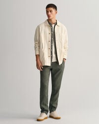 Surchemise en coton et lin teinte en pi&egrave;ce