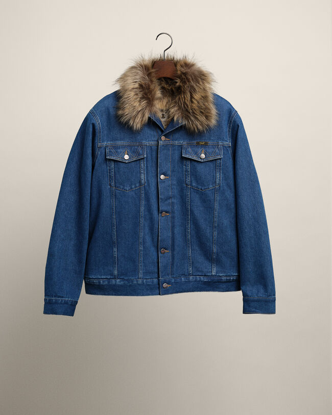 Veste en denim et fourrure synthétique Wrangler x GANT