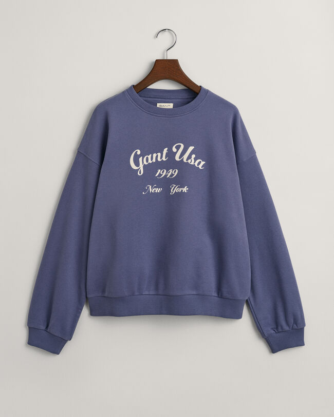 Sweat-shirt ultra-ample Script Graphic Teen Girls