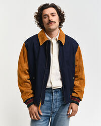 Veste en daim mélangé Varsity Jacket