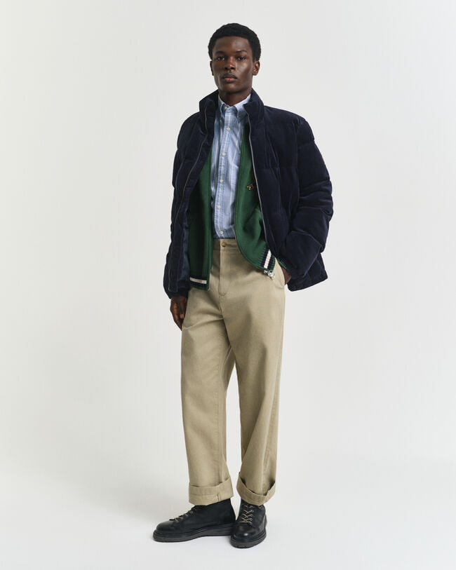 Doudoune en velours côtelé